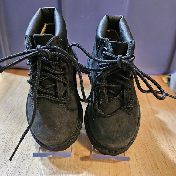 Timberland Boots Black Out Nubuck Suede 629944-013 TODDLER Size 5-C very good - Picture 3 of 6